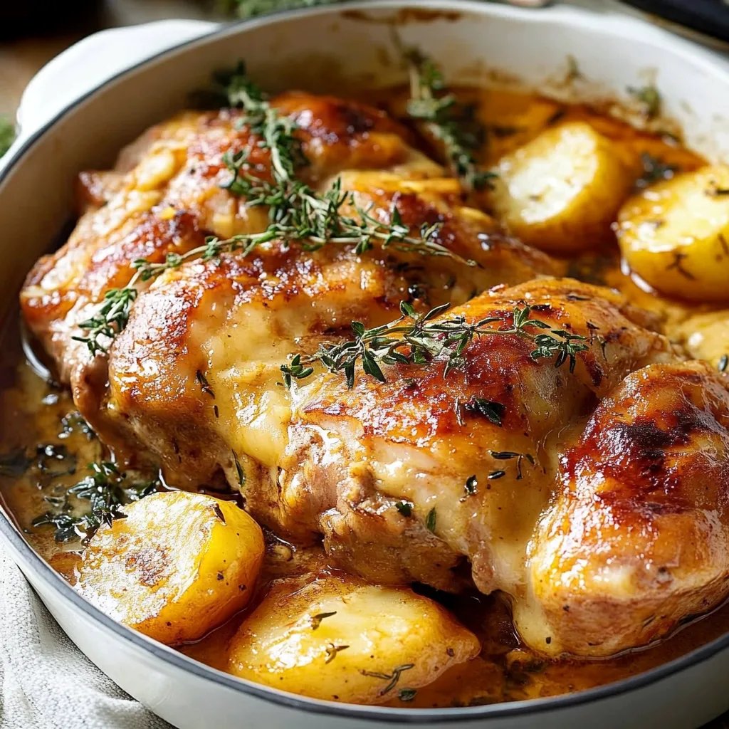 Gratinierter Schweinefilet Apfel Auflauf mit Currysahne