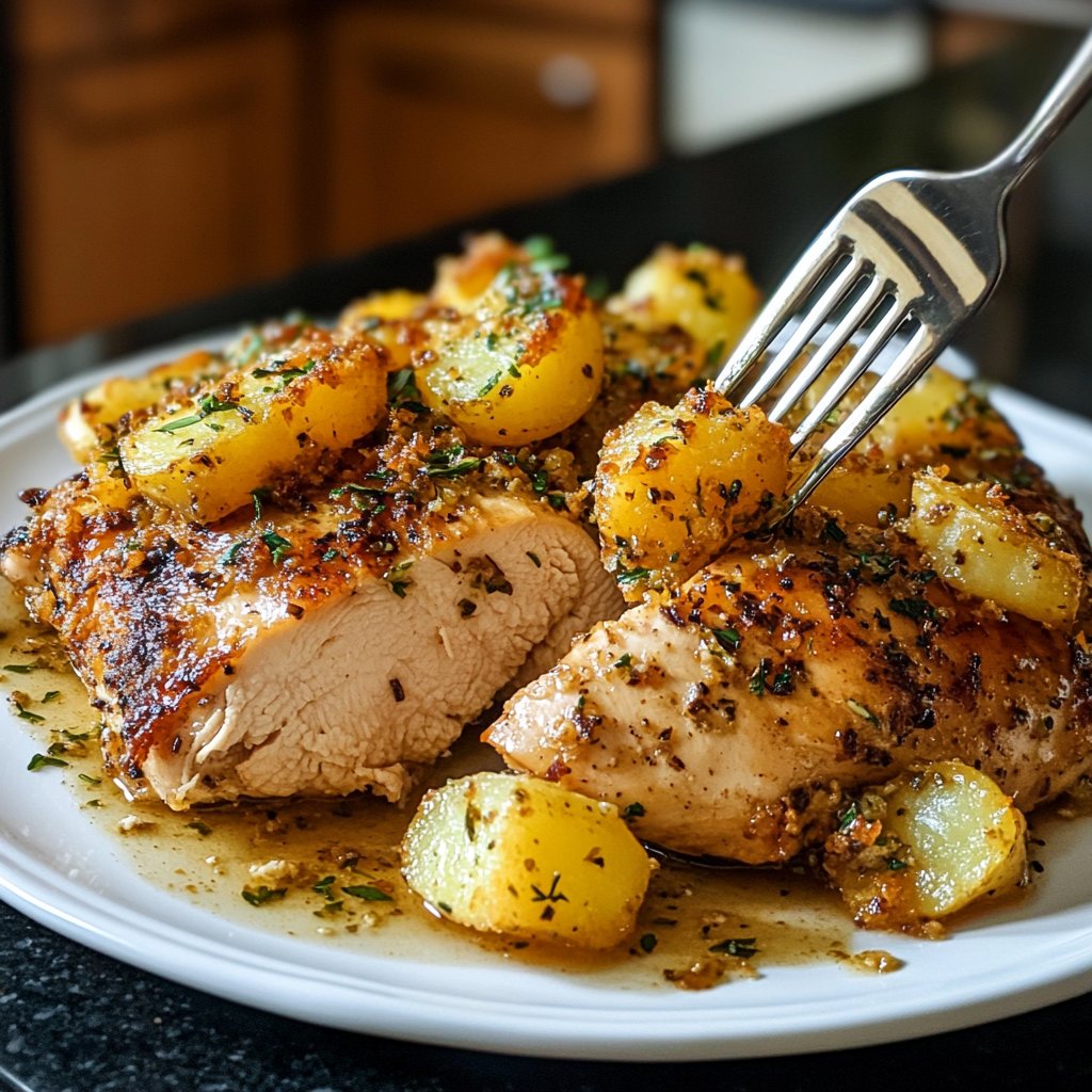 Hähnchenbrust mit Ofenkartoffeln