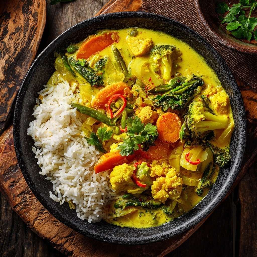 Vegetarisches Curry mit Kokosmilch