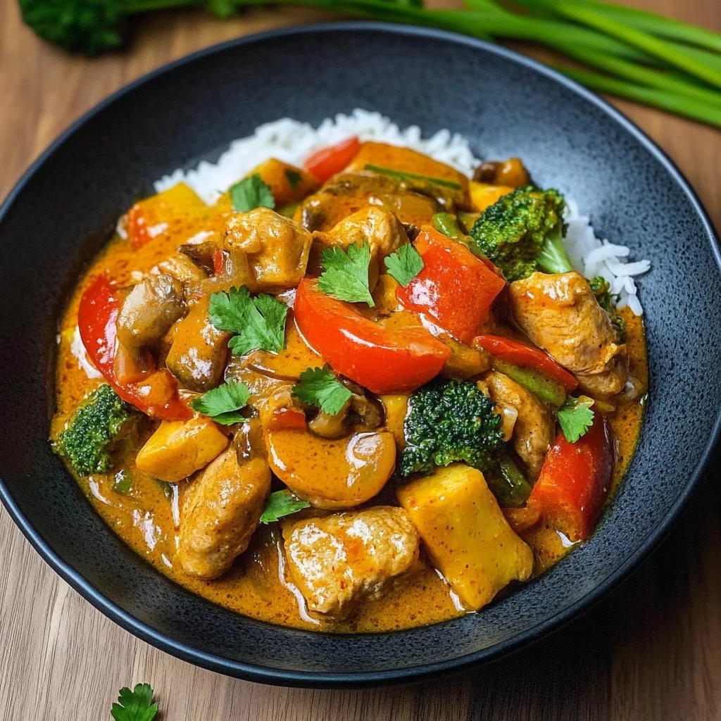 Schnelles Hähnchencurry mit Reis