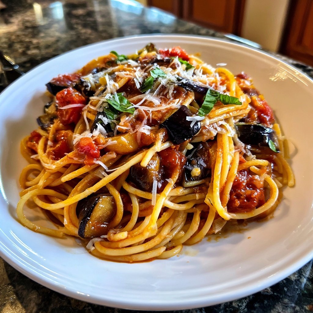 Internationale Küche Italienische Pasta alla Norma