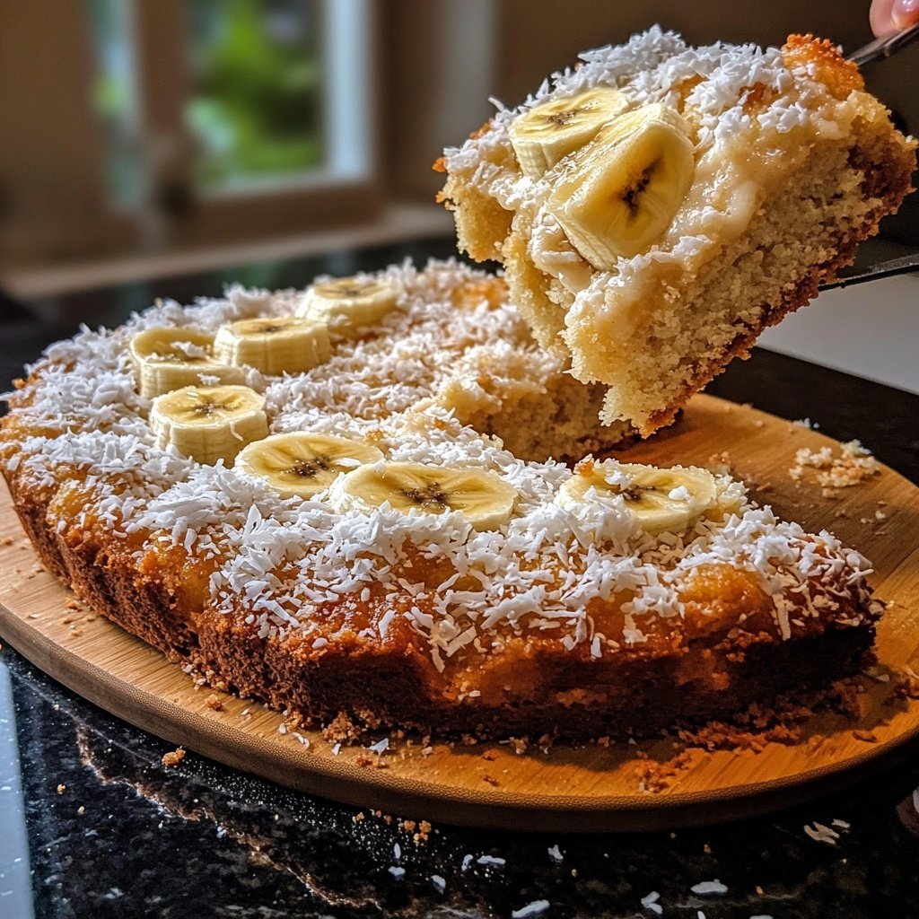 Bananenbrot mit Kokos