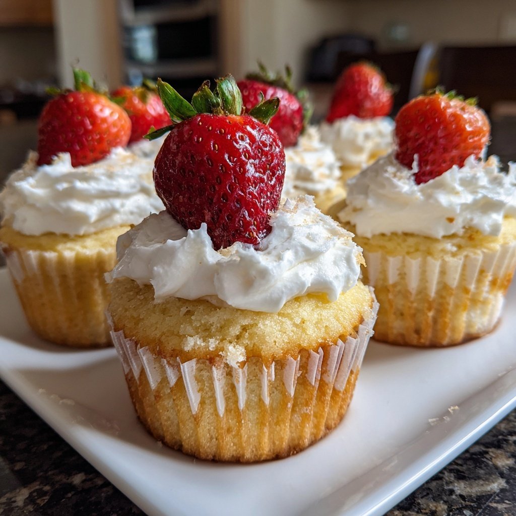 Erdbeer Vanille Cupcakes