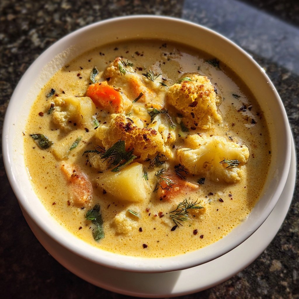 Blumenkohlsuppe mit Kartoffeln