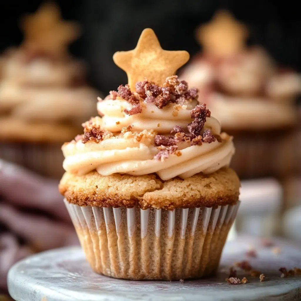 Bratapfel-Cupcakes mit Spekulatius-Cremetopping