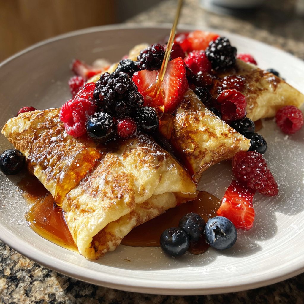 Pfannkuchen mit Ahornsirup