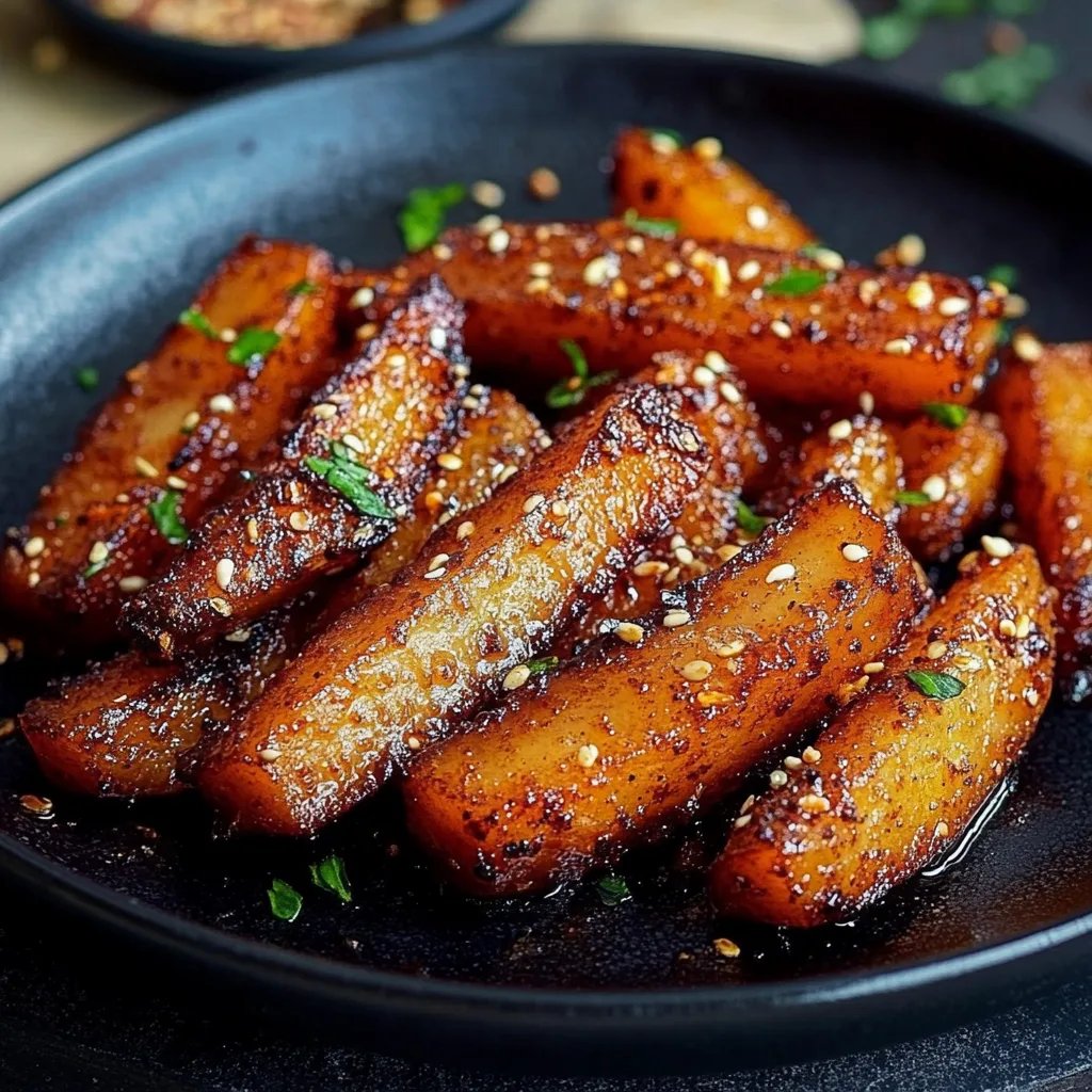 Knusprige Honig-Chili-Kartoffeln