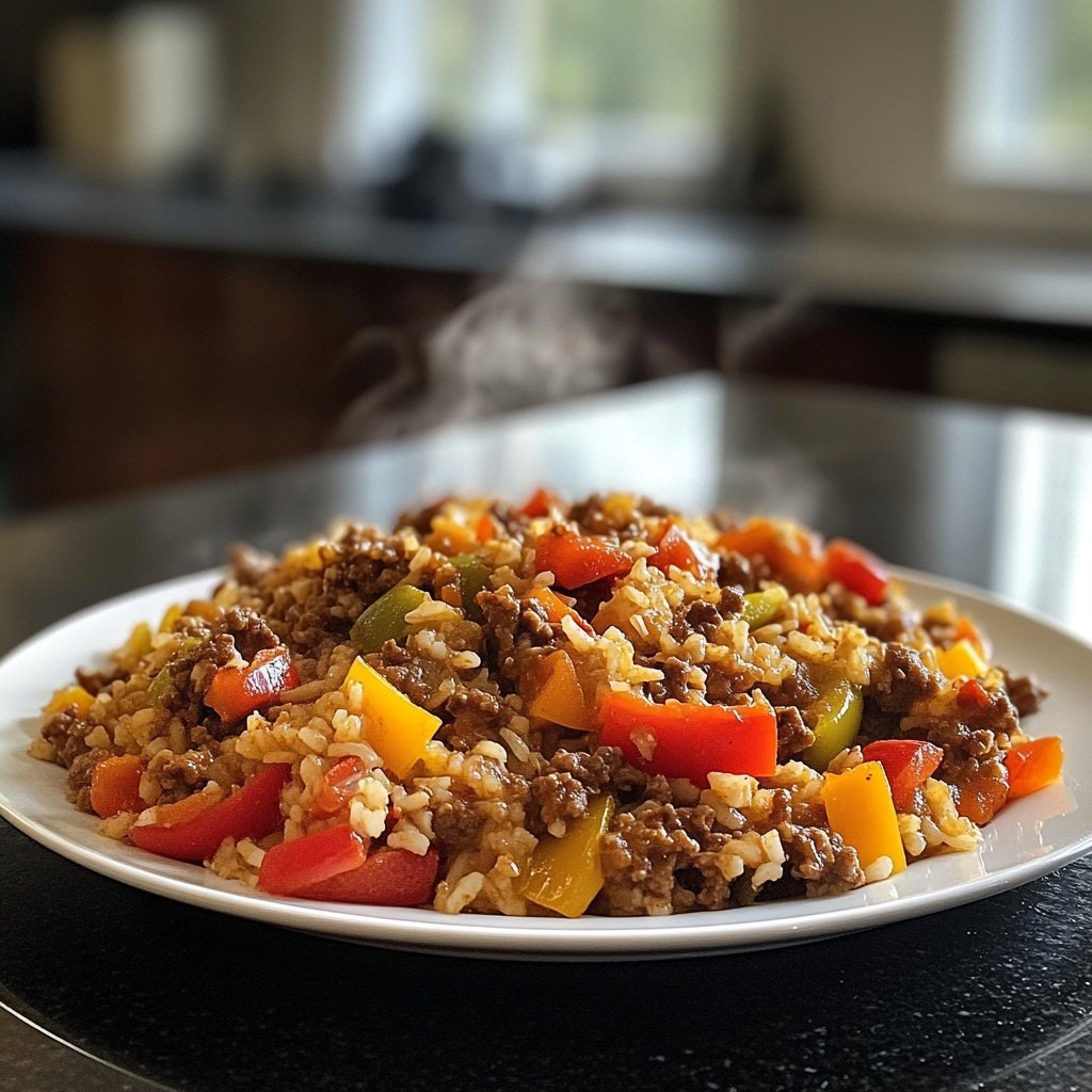 Hackfleisch Reis Pfanne