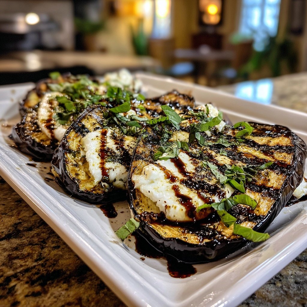 Gegrillte Auberginen Scheiben