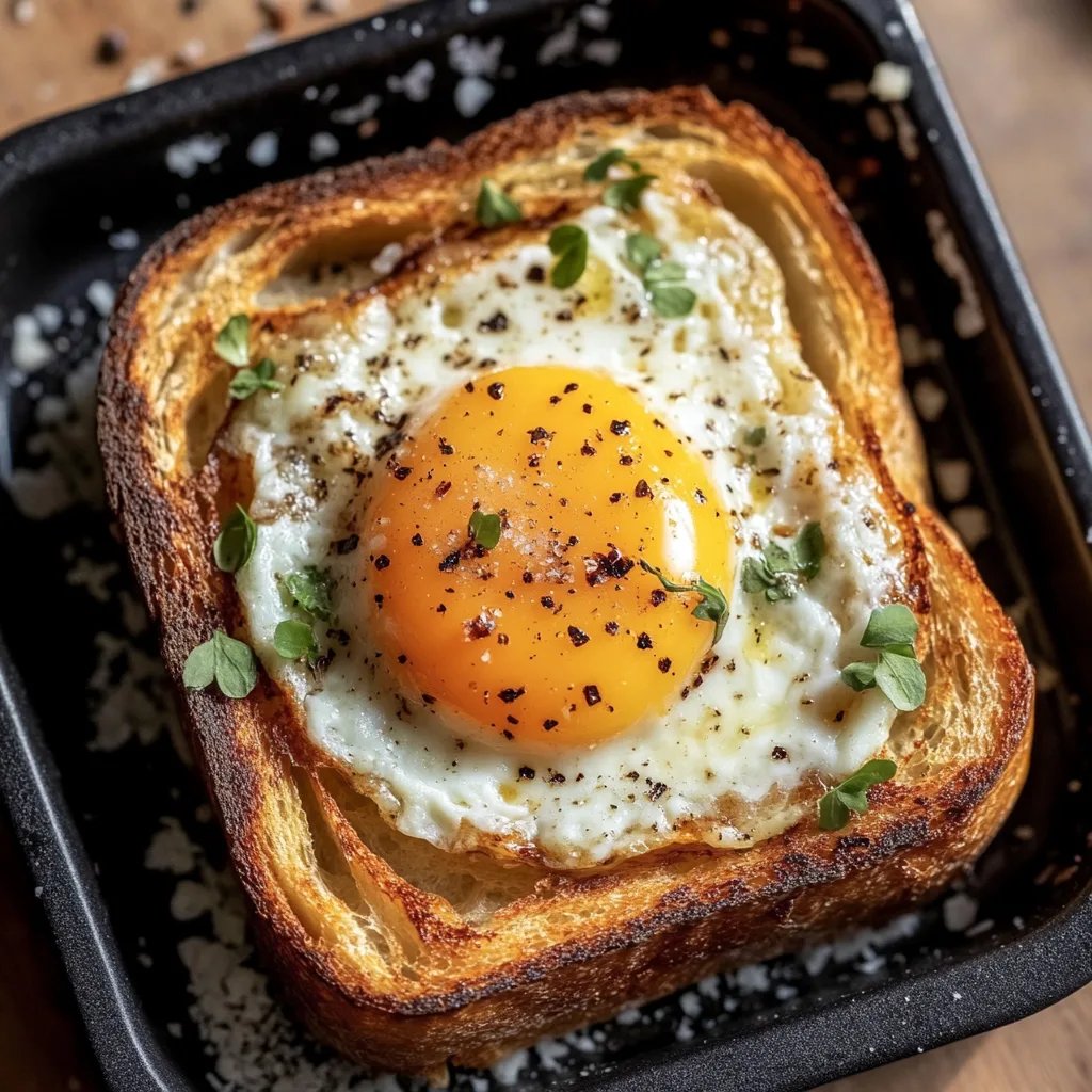 Eier- und Käsetoast aus der Heißluftfritteuse