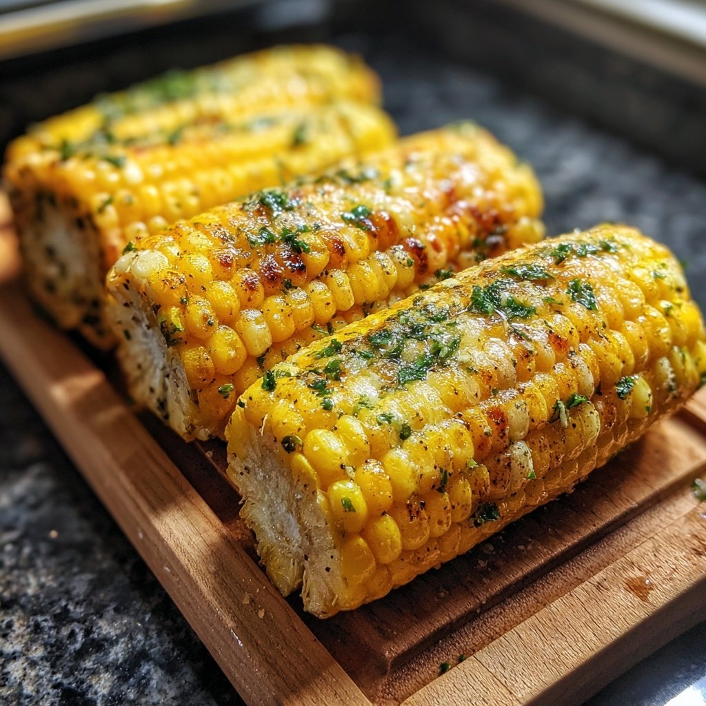 Ofen Maiskolben Mit Kräuteröl