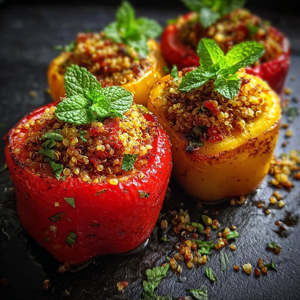 Paprika gefüllt mit Quinoa