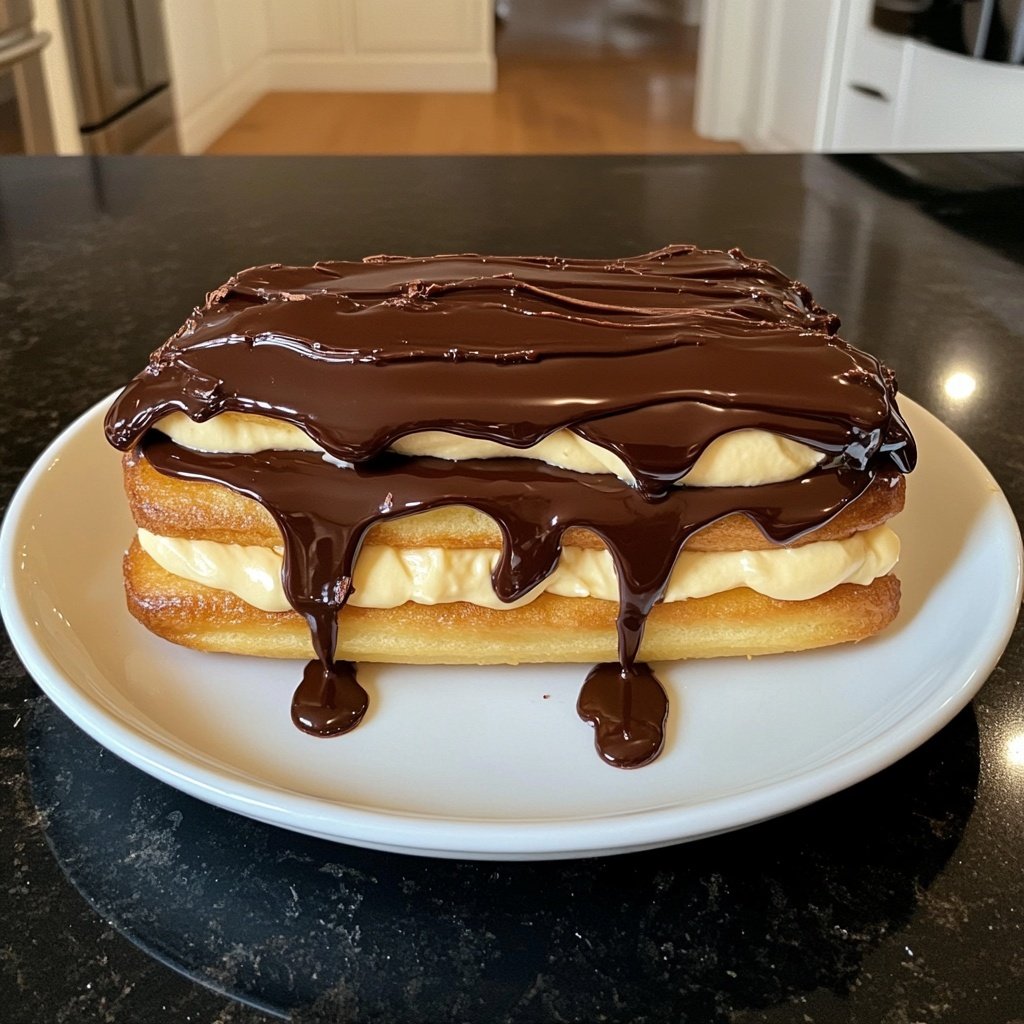 Eclair-Kuchen ohne Backen