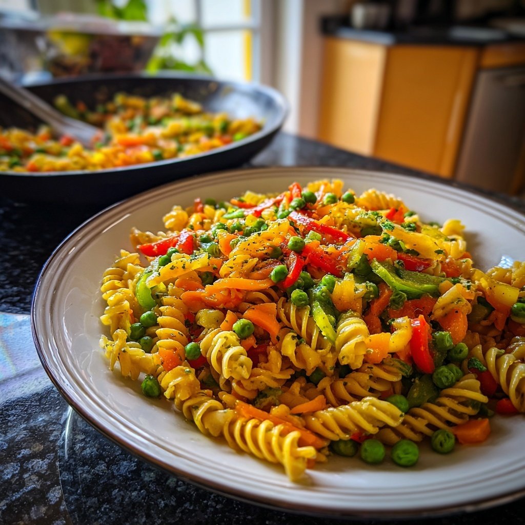 Mediterraner Nudelsalat Mit Erbsen