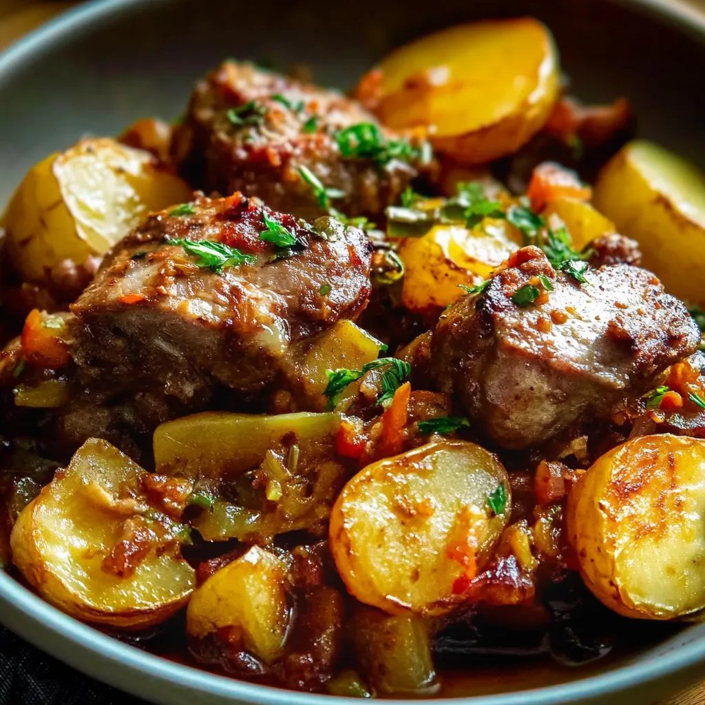 Kartoffel Rosenkohl Pfanne mit Hackfleisch