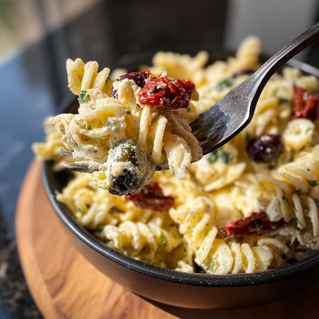 Mediterraner Nudelsalat Cremig