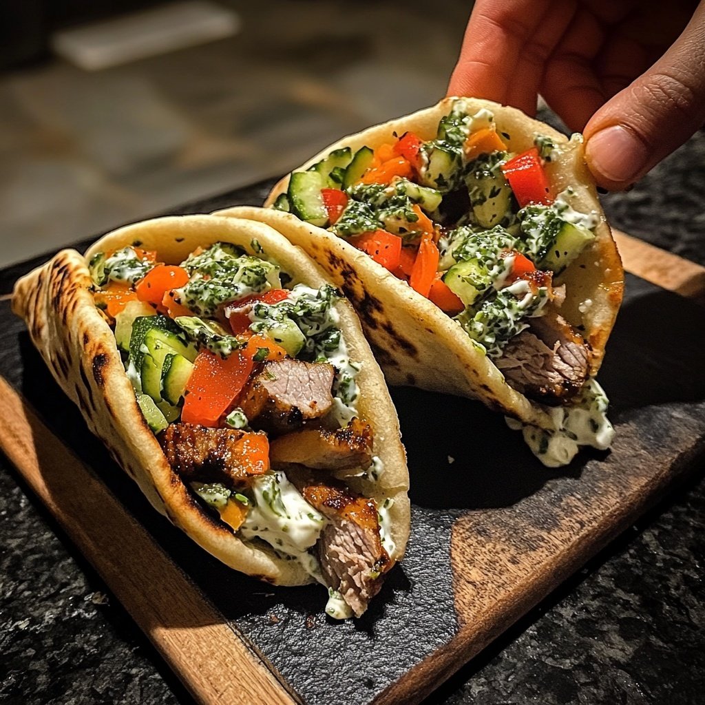 Döner mit Kräuterquark