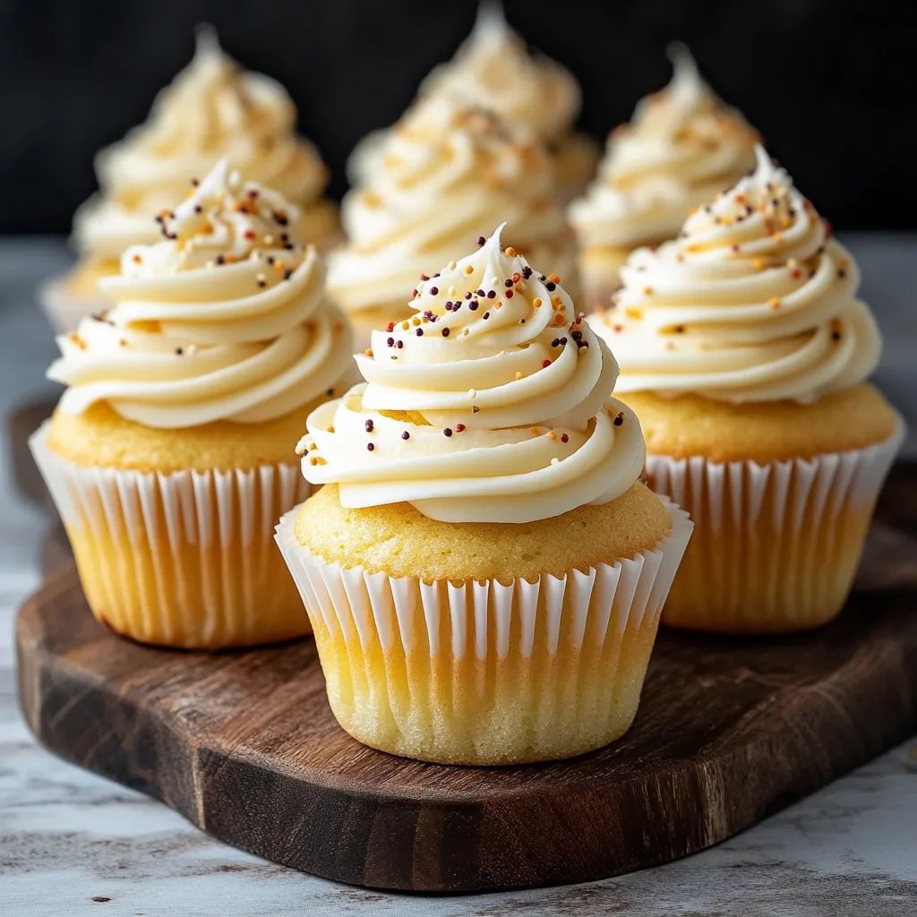 Vanille-Cupcakes mit süßem Buttercreme-Frosting