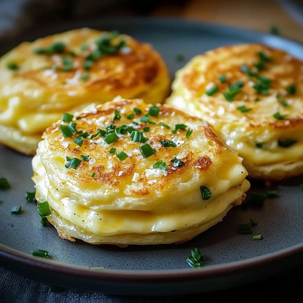 Käse und Schnittlauch Pfannkuchen